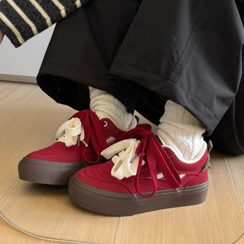 Damen Skateboard-Sneaker aus Nubukleder