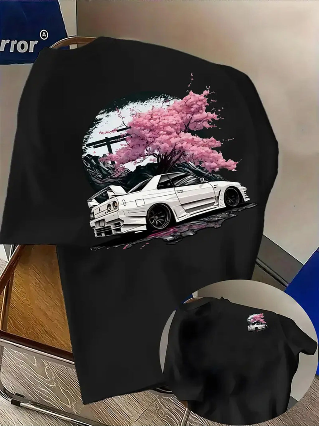 Herren Racing-Print T-Shirt Leicht und atmungsaktiv