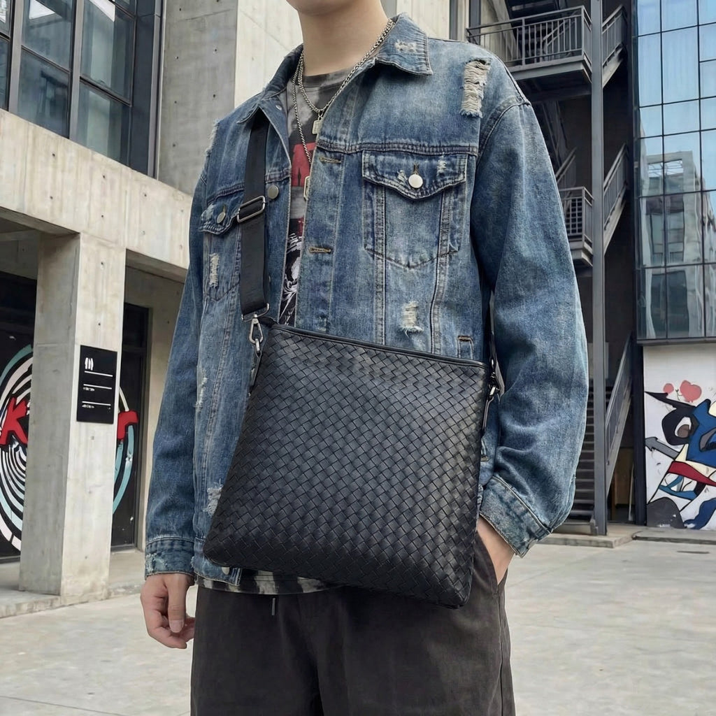 Umhängetasche aus PU-Leder für Herren – Bild 6 | LuxeStyle