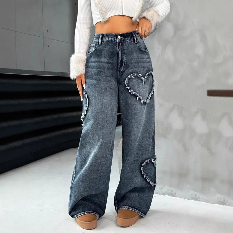 Street-Style Loose Straight-Leg Jeans