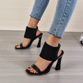 Hohe Schuhe mit elastischem Riemen – Bild 9 | LuxeStyle