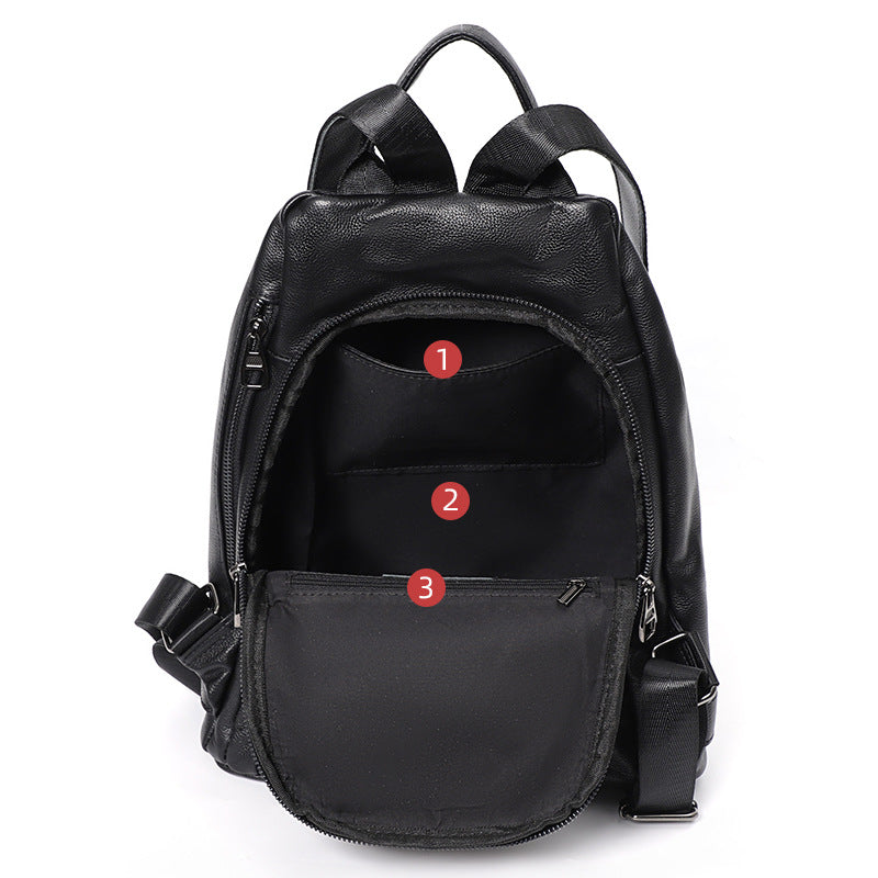 Anti-Diebstahl Rucksack aus echtem Leder – Bild 4 | LuxeStyle