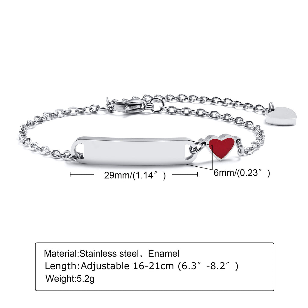 Herz-Armband aus Edelstahl