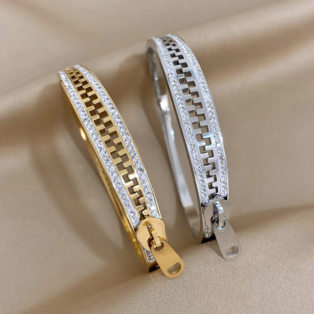 Damen-Armband Edelstahl · Mit Charm