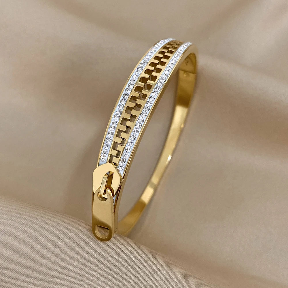 Damen-Armband Edelstahl · Mit Charm
