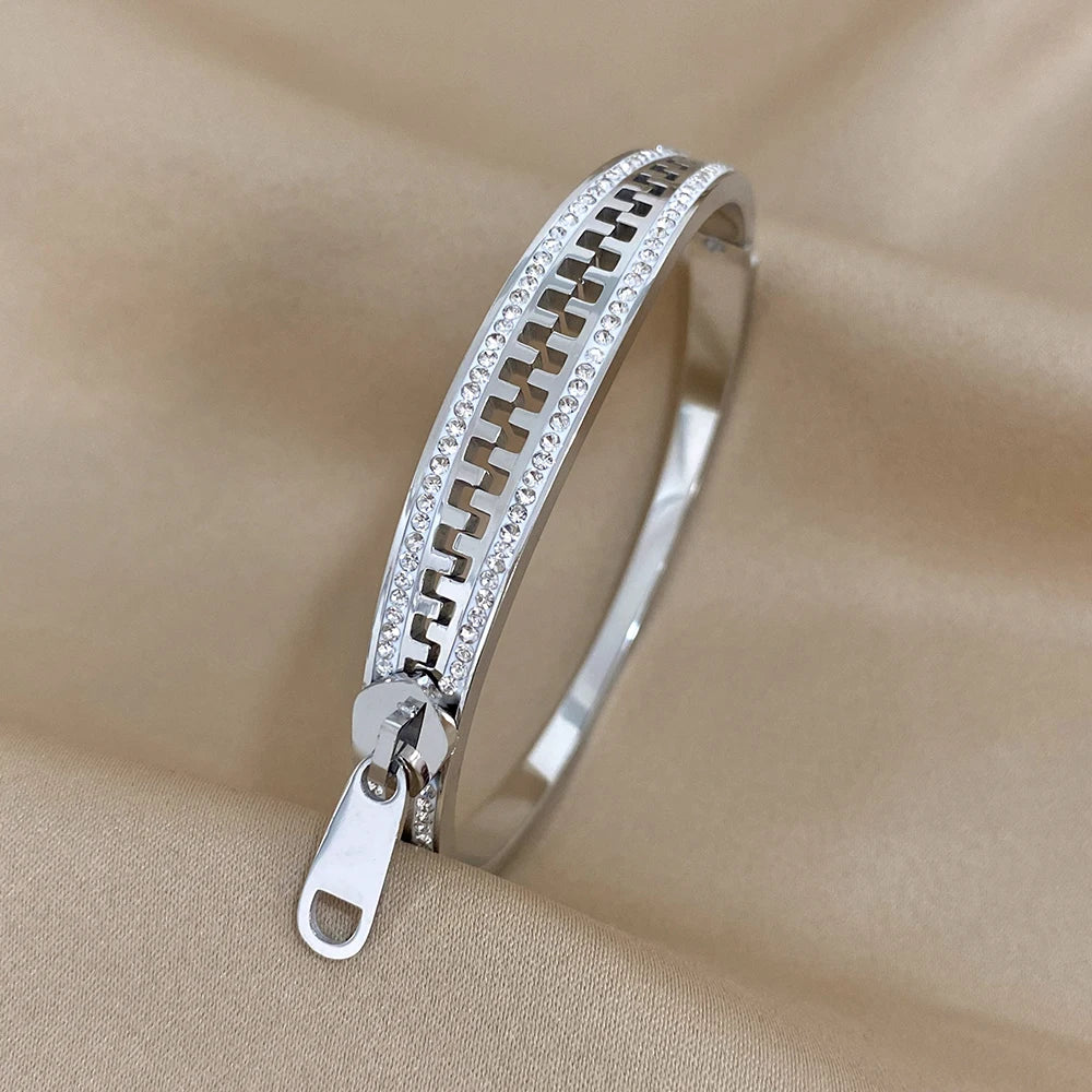 Damen-Armband Edelstahl · Mit Charm