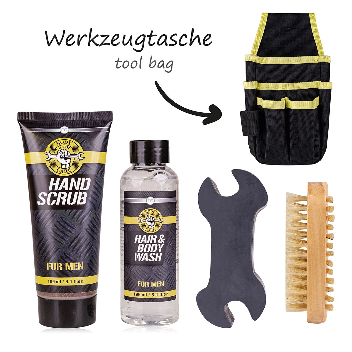 Badeset in Werkzeugtasche