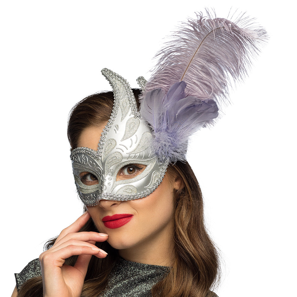 Domino / Augenmaske silber – Bild 2 | LuxeStyle