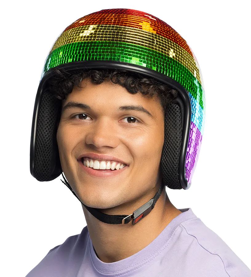 Helm Discokugel Regenbogen – Bild 2 | LuxeStyle