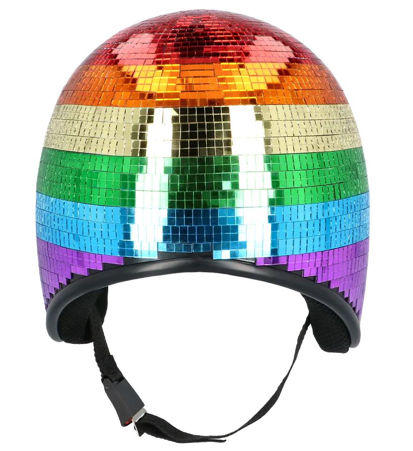Helm Discokugel Regenbogen