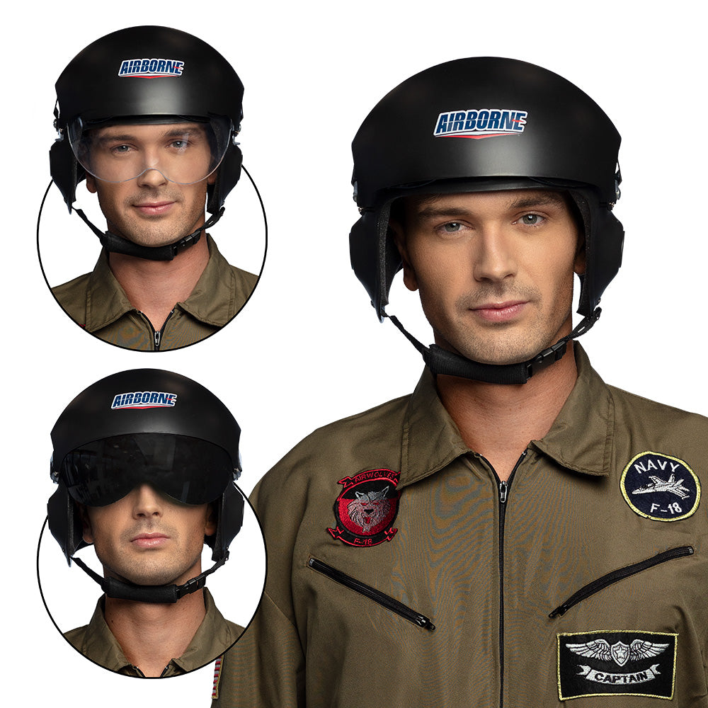 Helm Pilot mit Visier