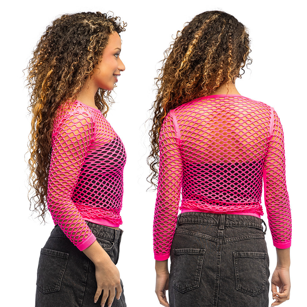 Netz Shirt neon rosa