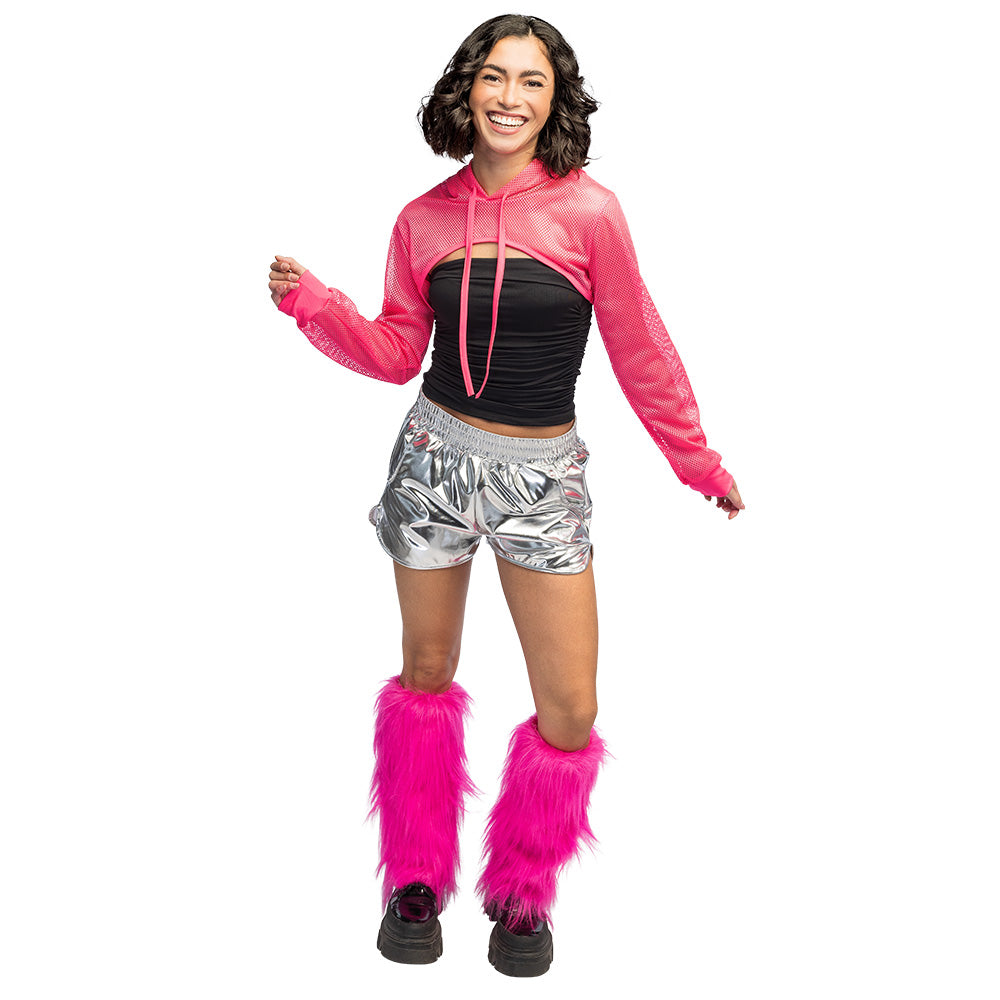 Bolero Fischernetz neonrosa