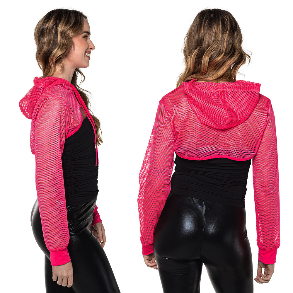Bolero Fischernetz neonrosa