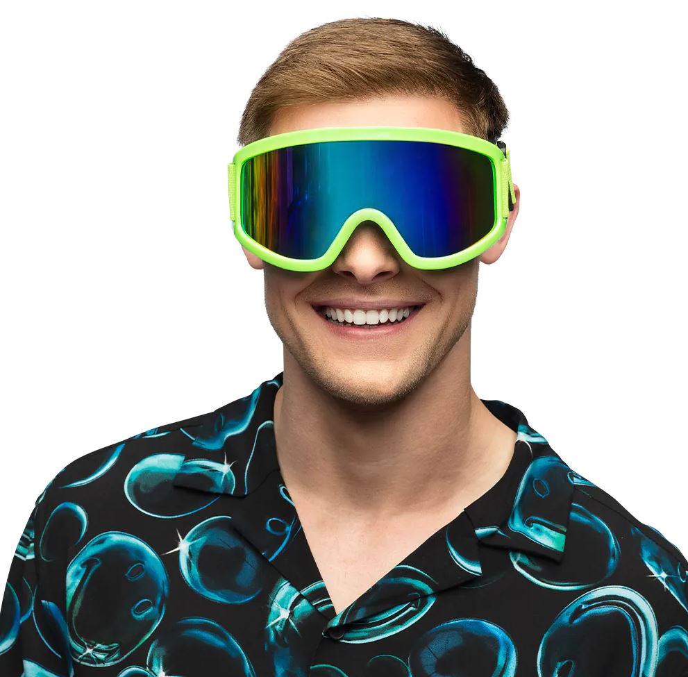 Party Skibrille neongrün