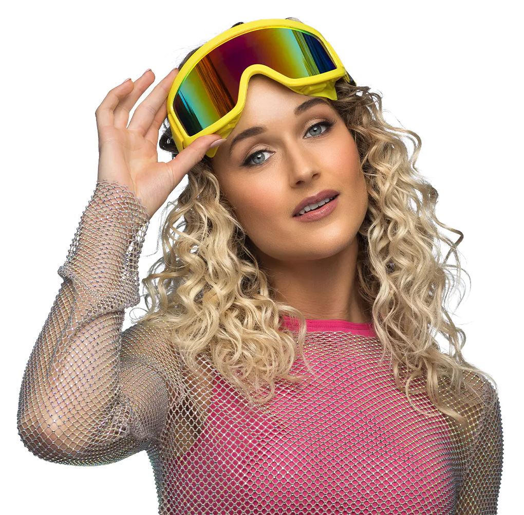 Party Skibrille neongelb