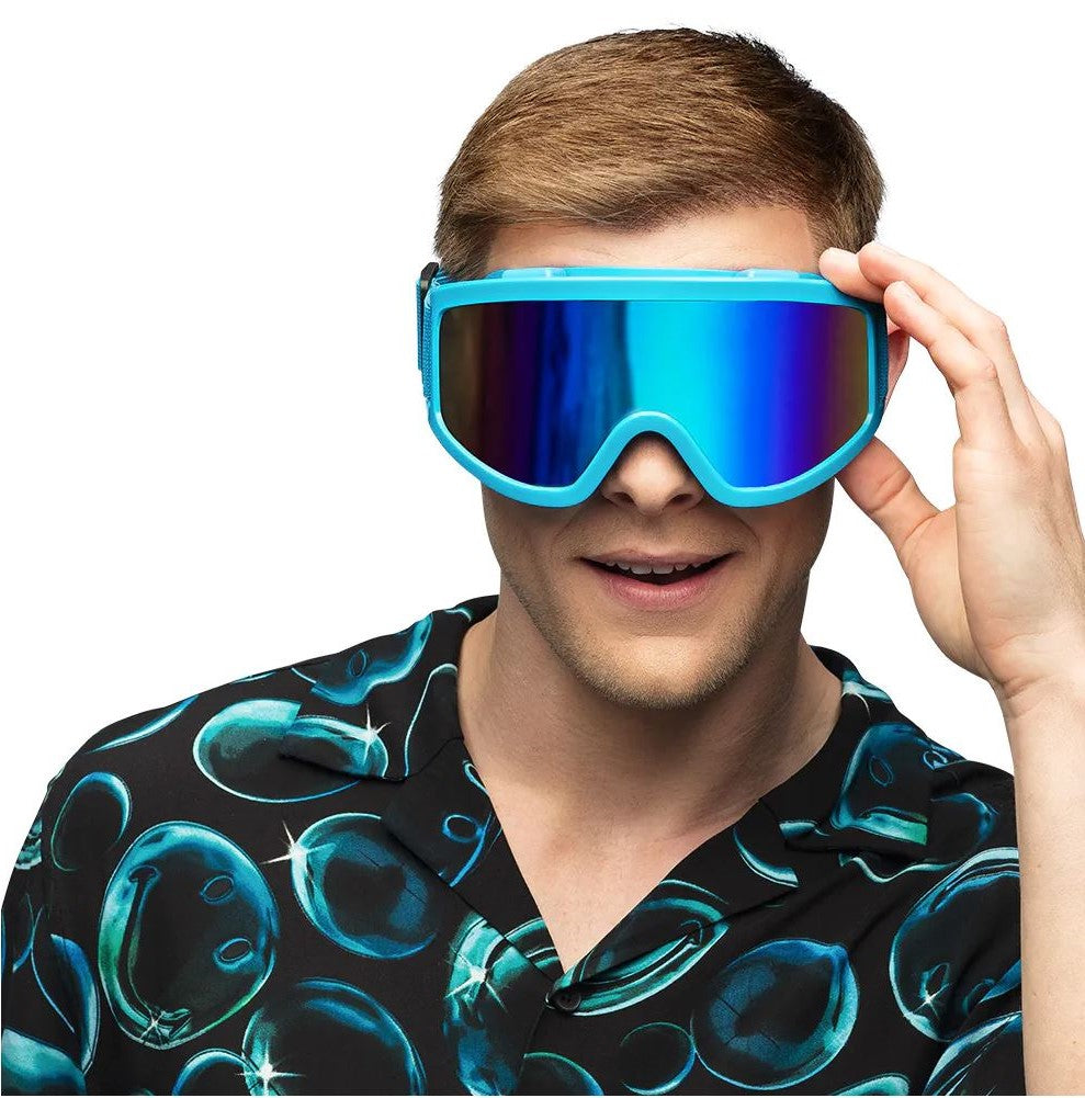 Party Skibrille neonblau