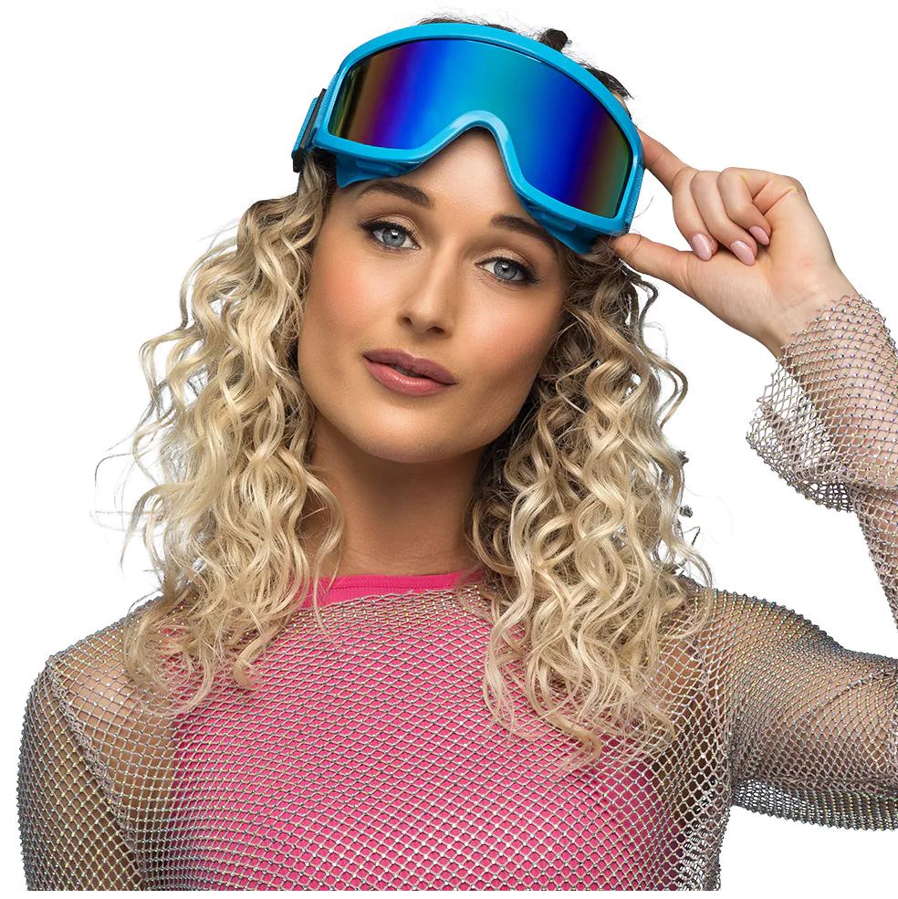 Party Skibrille neonblau