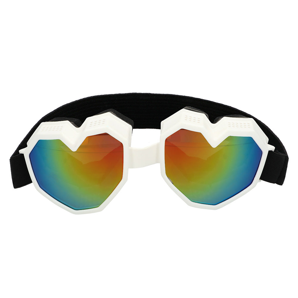 Partybrille weiss Herzform