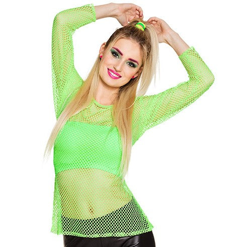 Netz Shirt neon grün · Gr. M/L