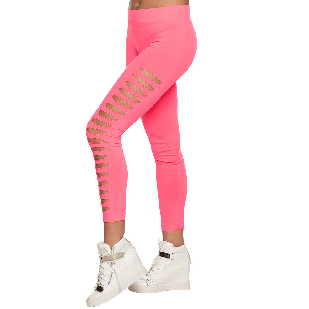 Leggins neonrosa stretch – Bild 1 | LuxeStyle