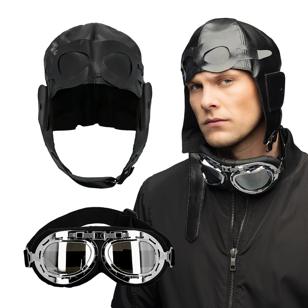 Set Pilot Mütze und Brille – Bild 2 | LuxeStyle