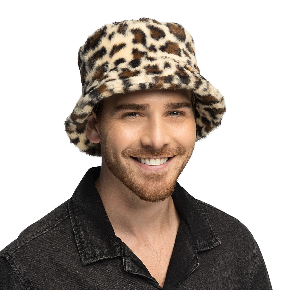 Fischerhut aus Plüsch, Leopard – Bild 3 | LuxeStyle