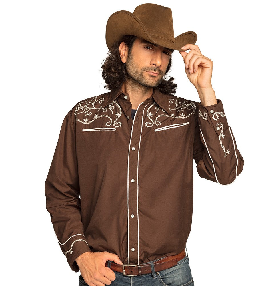 Hemd Western braun