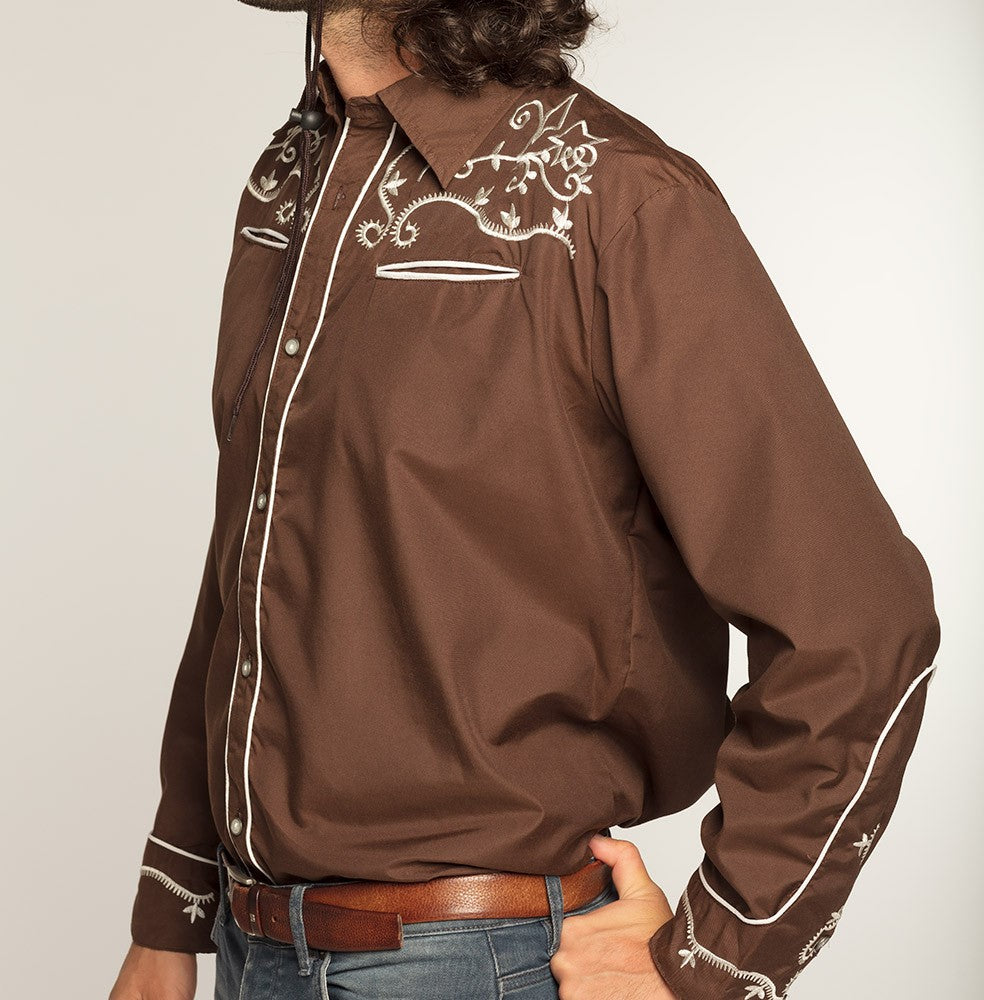Hemd Western braun