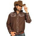 Hemd Western braun · Gr. XL
