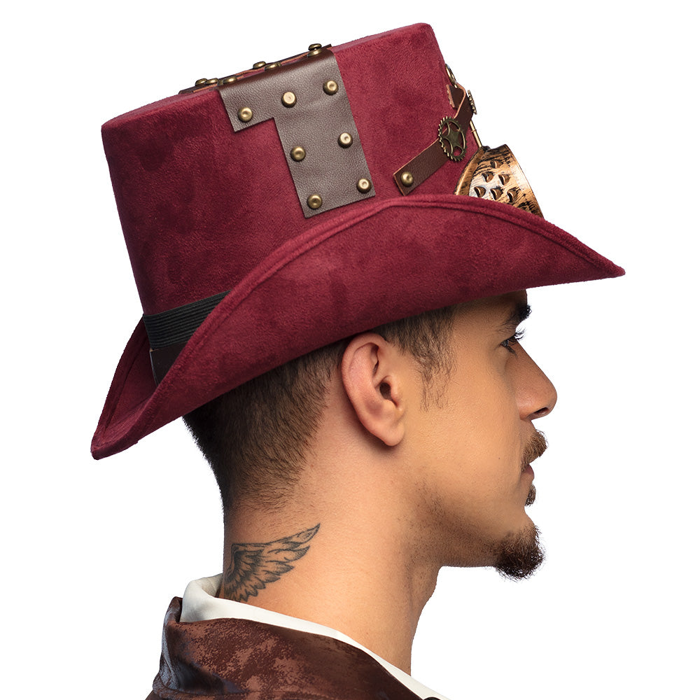Hut Keypunk bordeaux rot – Bild 3 | LuxeStyle