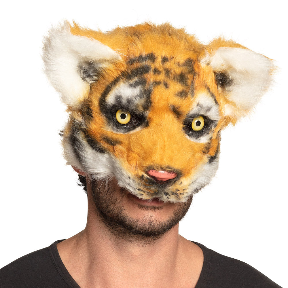 Halbmaske Tiger aus Plüsch – Bild 2 | LuxeStyle