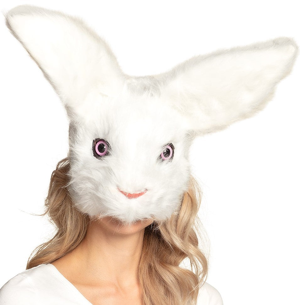 Plüsch Maske Hase weiss – Bild 2 | LuxeStyle