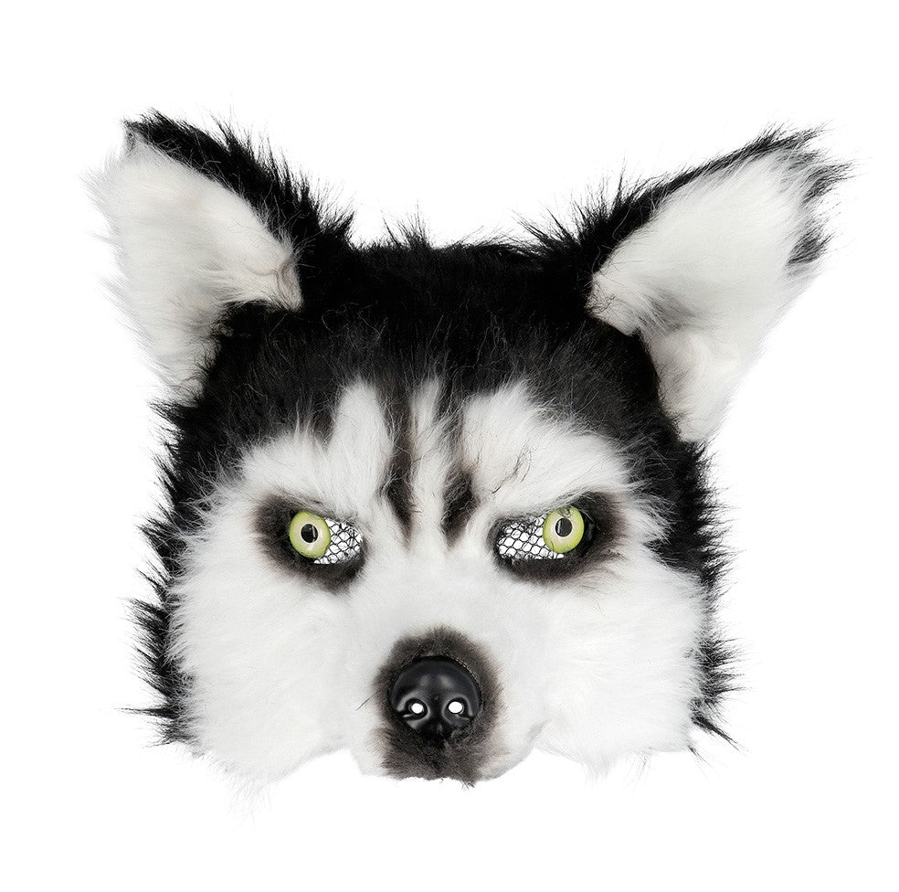 Halbmaske Plüsch Husky