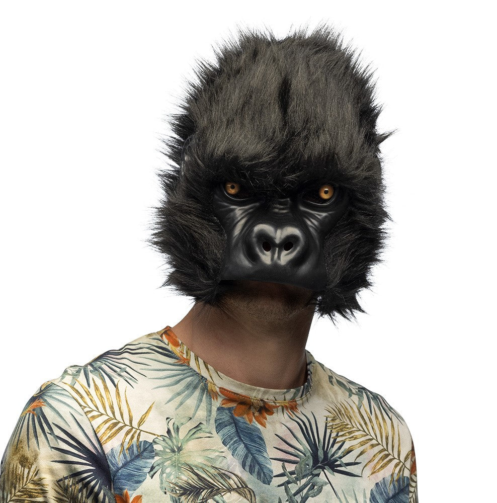 Halbmaske Plüsch Gorilla