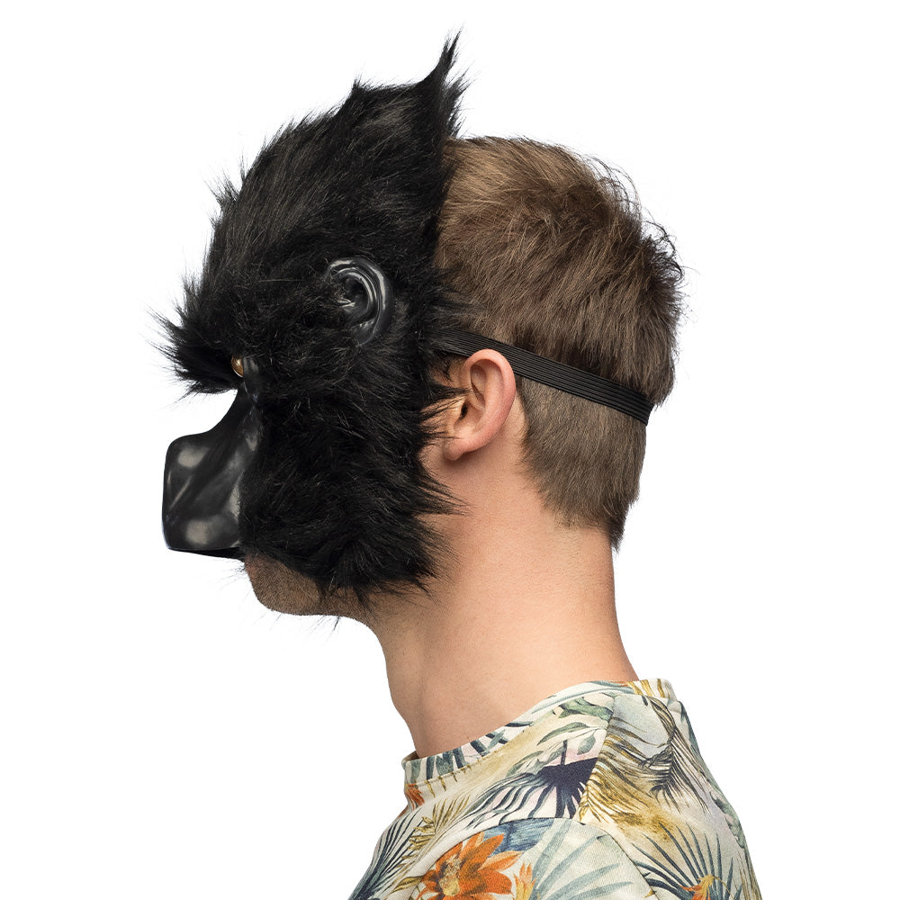 Halbmaske Plüsch Gorilla