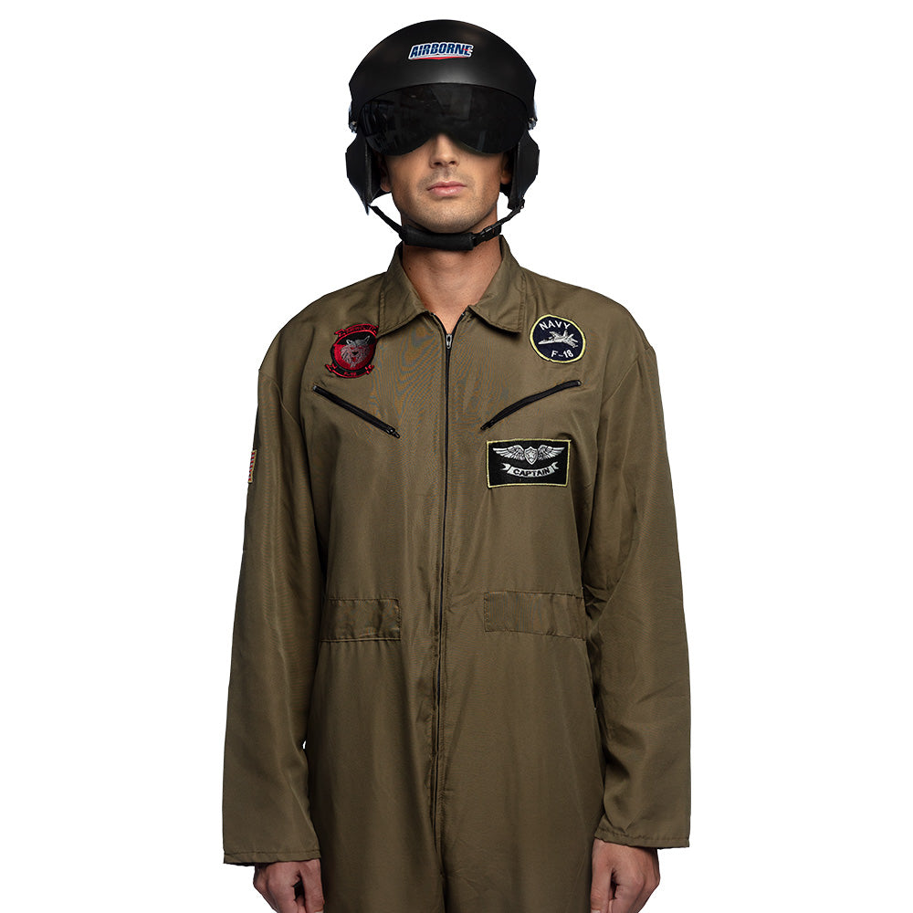 Overall Kampfjetpilot grün