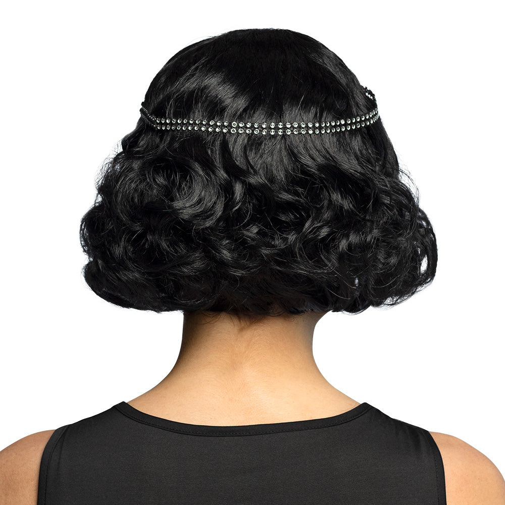 Perücke Flapper schwarz