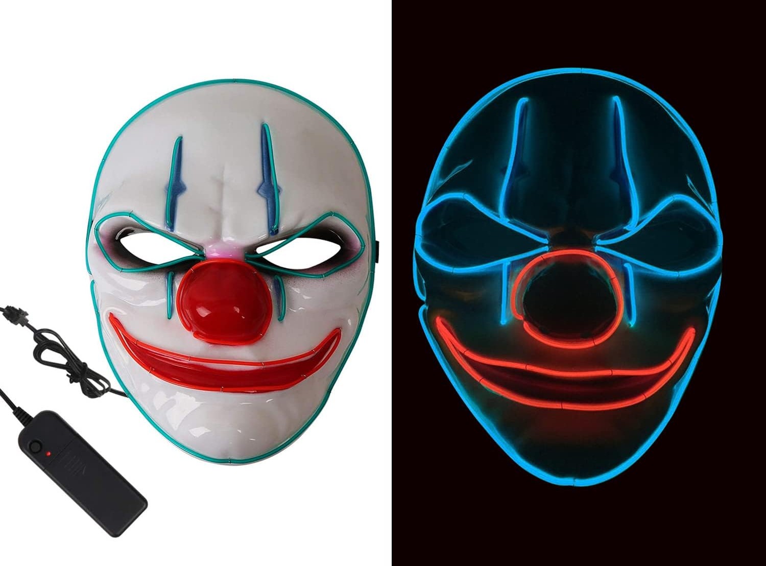 Maske Hugly Clown mit LED