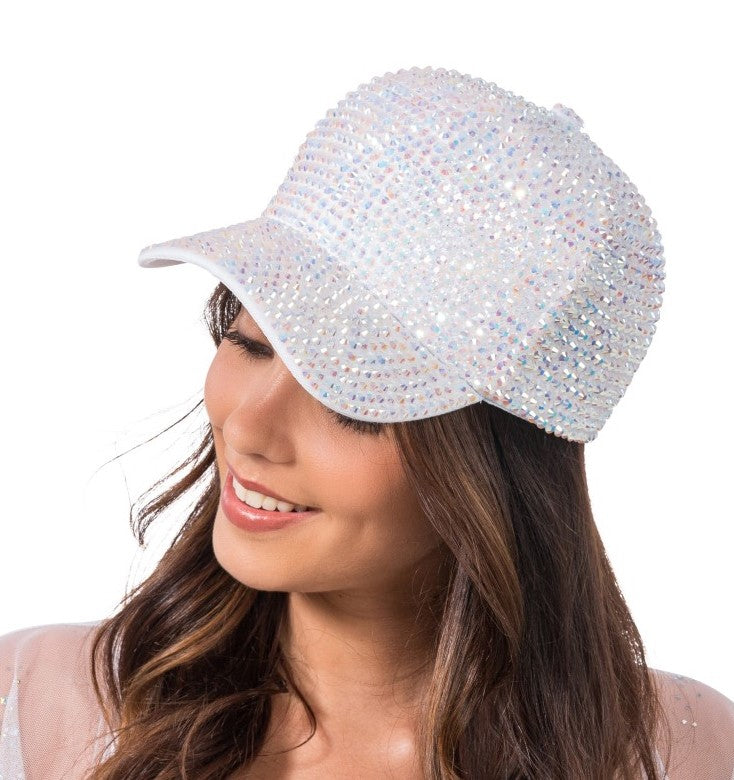 Mütze weiss mit Strass – Bild 2 | LuxeStyle