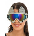 Skibrille mit Katzenohren