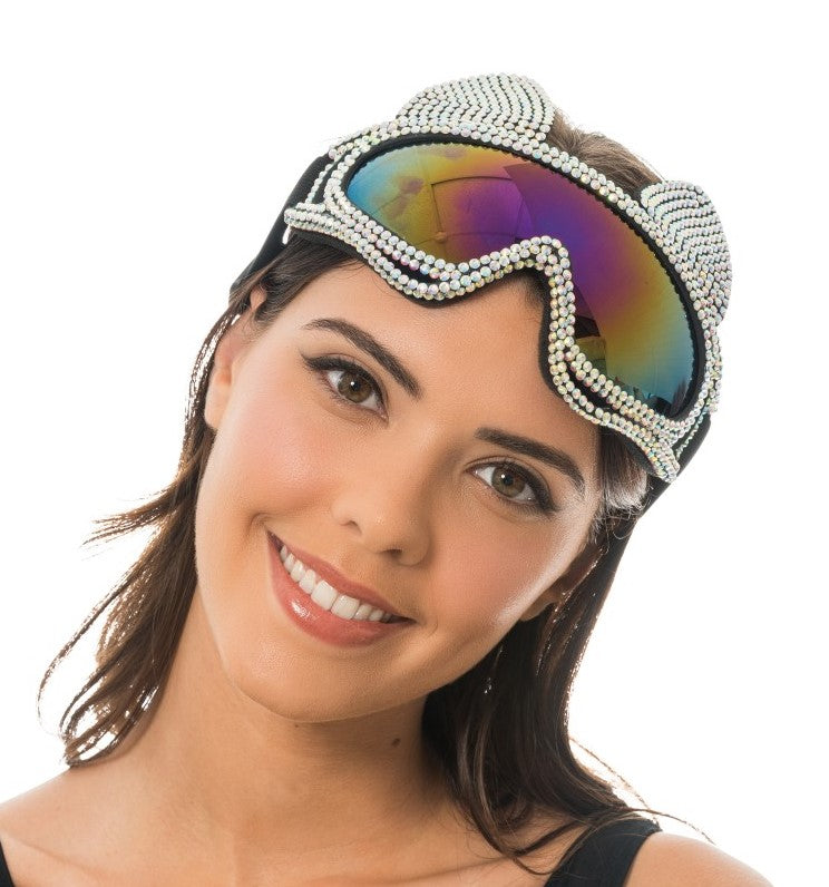 Skibrille mit Katzenohren