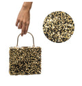 Samt Handtasche gold