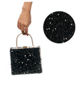 Samt Handtasche schwarz