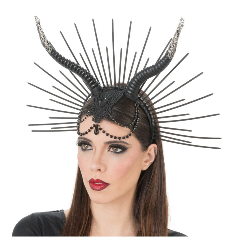 Gothic Haarreif mit Hörnern – Bild 1 | LuxeStyle