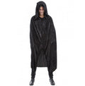 Schwarzer Umhang mit Kapuze · Gr. one Size