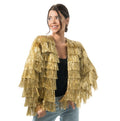 Damen Jacke gold mit Glitzer