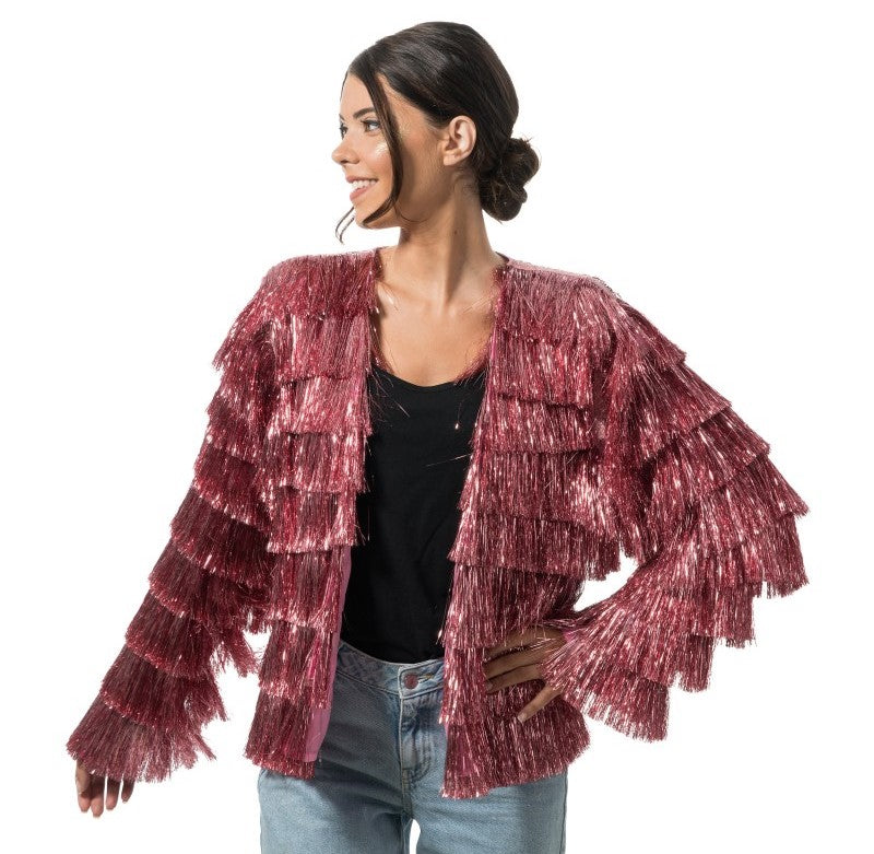 Damen Jacke rosa mit Glitzer – Bild 1 | LuxeStyle