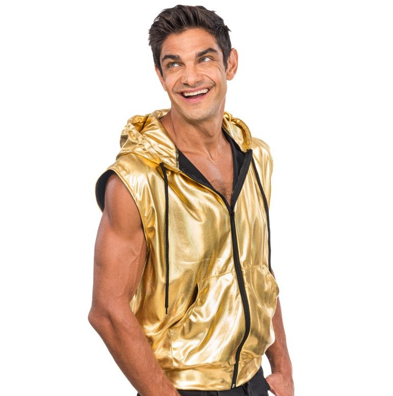 Gilet mit Kapuze gold – Bild 1 | LuxeStyle