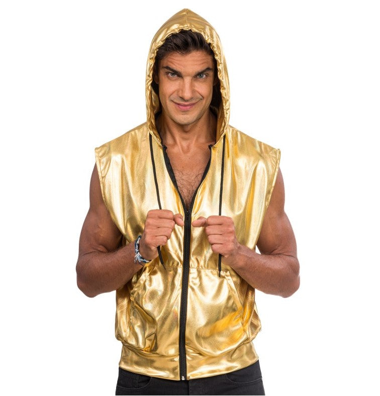 Gilet mit Kapuze gold – Bild 3 | LuxeStyle